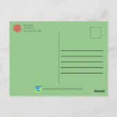 Klein Vogeltje In Een Bloementuin Briefkaart (Achterkant)