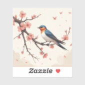 Klein Vogeltje Sticker (Vel)