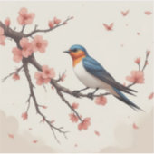 Klein Vogeltje Sticker (Voorkant)
