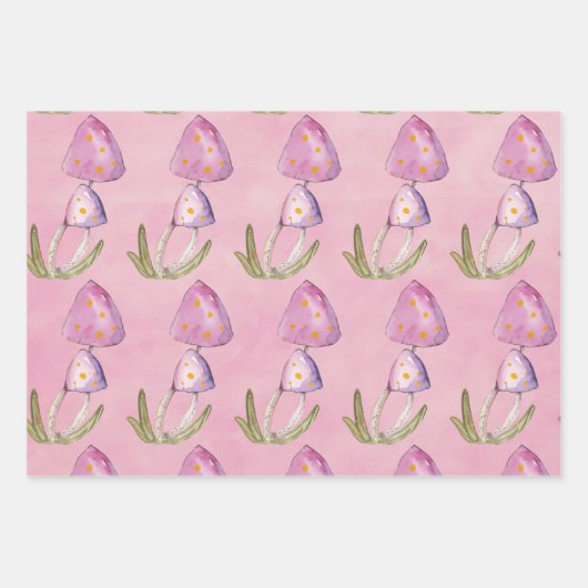 Klein vouwroze en Paarse feiries Inpakpapier Vel (Voorkant 3)