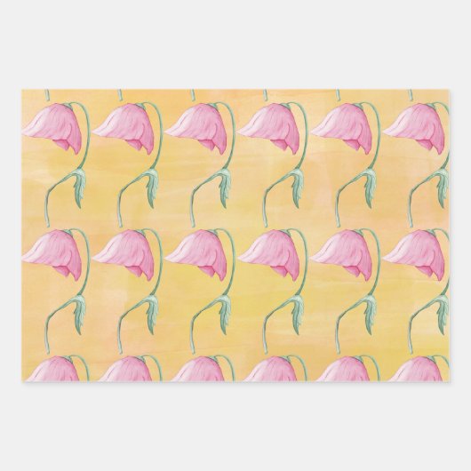 Klein vouwroze en Paarse feiries Inpakpapier Vel (Voorkant 2)