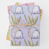 Klein vouwroze en Paarse feiries Inpakpapier Vel (In situ)