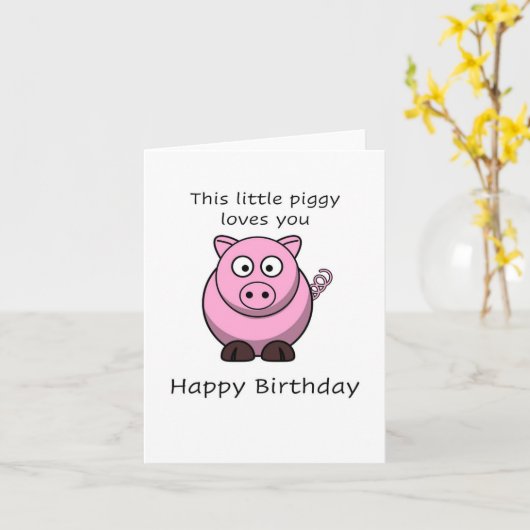 Klein, vrolijk. kaart (Gele Bloem)