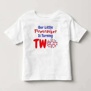 Klein vuurwerk 2e verjaardag Peuter T-shirt