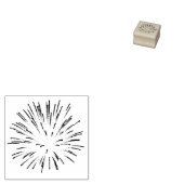 Klein vuurwerk rubberstempel (Gestempeld)