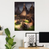 Klein wandeldorp | AI Art Poster (Thuiskantoor)