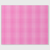 Klein warm roze en wit gingham-pakpapier cadeaupapier (Vlak)