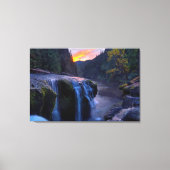 Klein waterval Olieverf Afdruk Canvas Afdruk (Voorkant)