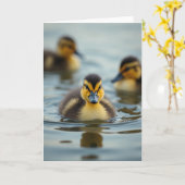 Klein Watervogel Portretkaart Kaart (Gele Bloem)