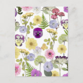 Klein wildbloemetje baby shower thema kaartje briefkaart (Voorkant)