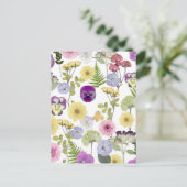 Klein Wildbloemetje babyshower thema kaart (Staand voorkant)