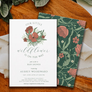  klein Wildflower Meisje Baby shower Kaart