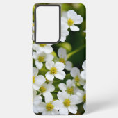 Klein wit bloemontwerp samsung galaxy hoesje (Achterkant)