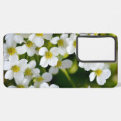 Klein wit bloemontwerp samsung galaxy hoesje (Linkerkant)