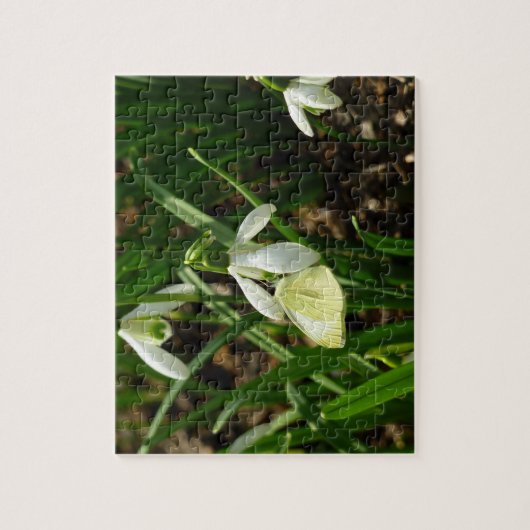 Klein wit en sneeuwval legpuzzel (Verticaal)