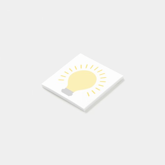 Klein wit gele lamp Art 3x3 Sticky Mini Post-it® Notes (Schuin)