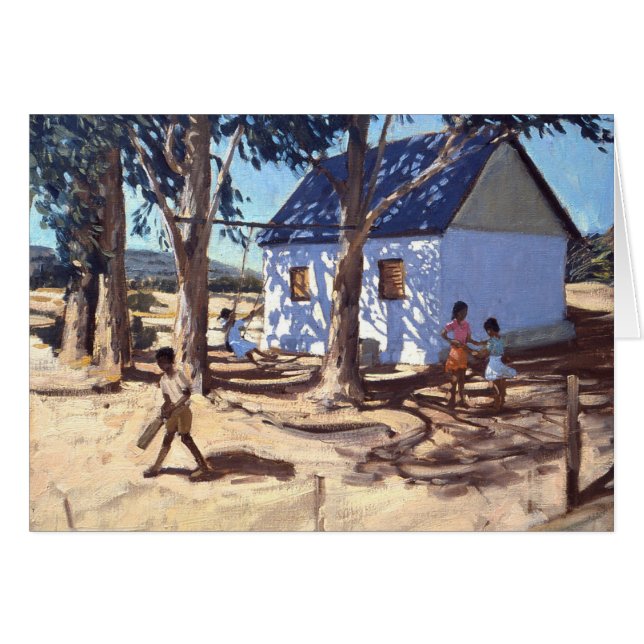 Klein wit huis Karoo Zuid-Afrika (Voorkant Horizontaal)