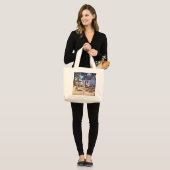 Klein wit huis Karoo Zuid-Afrika Grote Tote Bag (Voorkant (model))