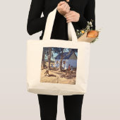 Klein wit huis Karoo Zuid-Afrika Grote Tote Bag (Voorkant (product))
