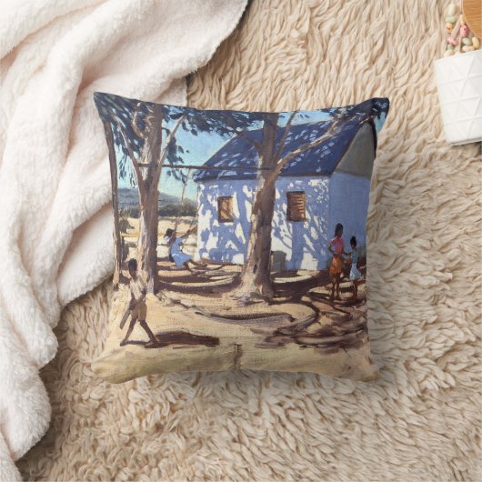 Klein wit huis Karoo Zuid-Afrika Kussen (Deken)