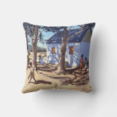 Klein wit huis Karoo Zuid-Afrika Kussen (Achterkant)