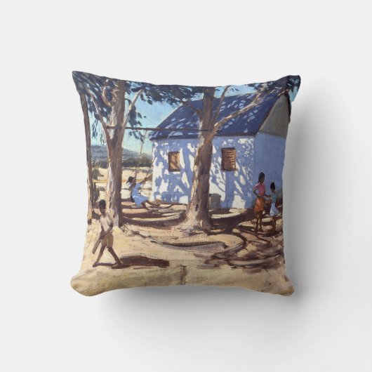 Klein wit huis Karoo Zuid-Afrika Kussen (Voorkant)