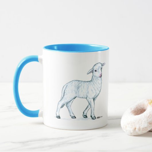 Klein Witte Lam Mok (Met donut)