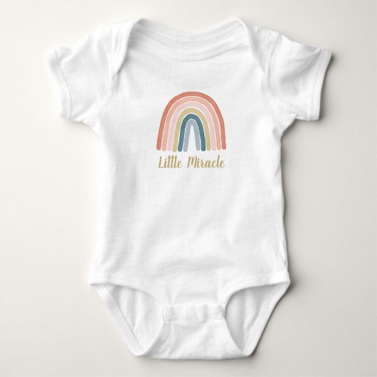 Klein Wonder Schattig Boho Aquarel Regenboog Koraa Romper (Voorkant)