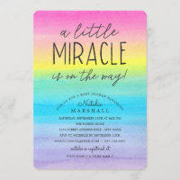 klein wonder | Waterverf regenboog Baby shower