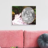 Klein Woodland waterval schilderij Voeg je foto to Canvas Afdruk (Insitu (Woonkamer))