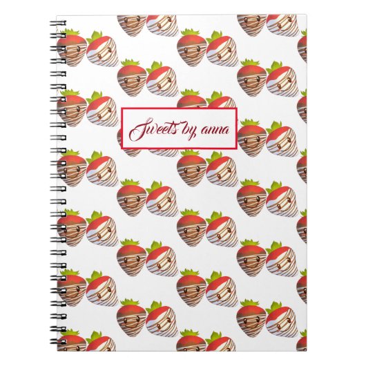 Klein-zakelijk aardbeienvlees Winkelen Notitieboek (Voorkant)