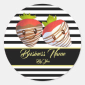 Klein-zakelijk aardbeienvlees Winkelen Ronde Sticker (Voorkant)