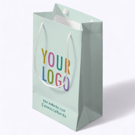 Klein Zakelijk Logo Lichtgroen 21,5 cm Geschenktas Cadeauzakje
