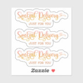 Klein Zakelijk Roze Bedankt Sticker (Vel)