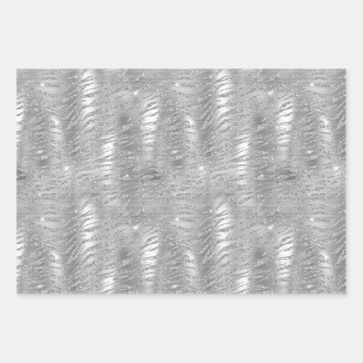 Klein zilveren glazen proefdruk inpakpapier vel (Voorkant 2)