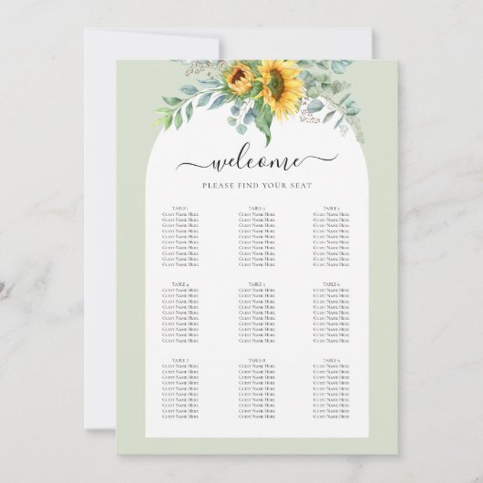 Klein zitschema kaart (Voorkant)