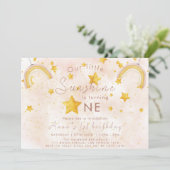 Klein zonlicht Boho regenboog gouden sterren verja Kaart (Staand voorkant)