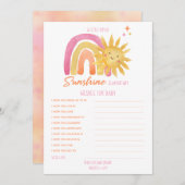 Klein zonneschijnlijk Baby shower wil Baby Kaart (Voorkant / Achterkant)