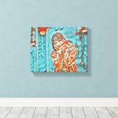 "Klein zonnetje in geel" Canvas Afdruk (Insitu (Houten vloer))