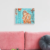 "Klein zonnetje in geel" Canvas Afdruk (Insitu (Woonkamer))