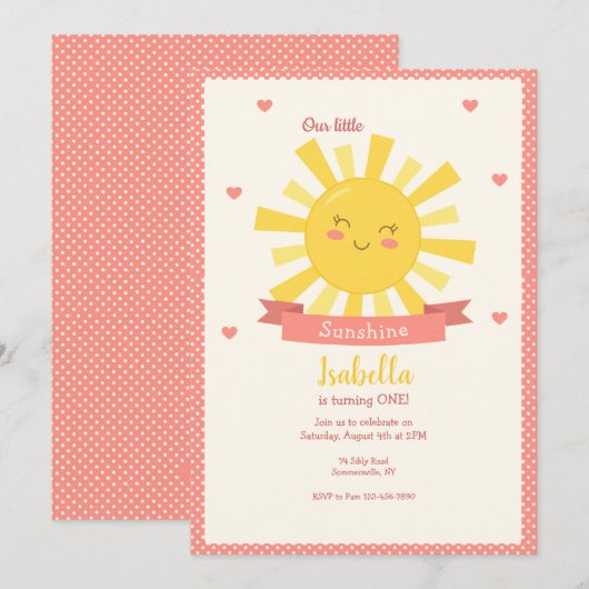 Klein Zonnetje Kaart (Voorkant / Achterkant)