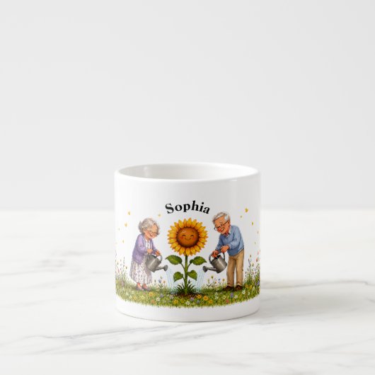 Klein zonnetje van de grootouders koffiemok espresso kop (Voorkant)