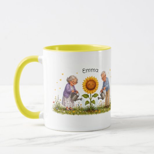 Klein zonnetje van de grootouders koffiemok mok (Links)