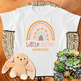 Klein zusje gepersonaliseerde naam Schattige regen T-shirt