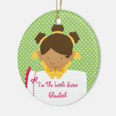 Klein zusje Kerst Ornament Lief Meisje (Links)