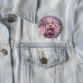 Klein zusje! knop Roze Boom Bloesem Ronde Button 5,7 Cm (In situ)