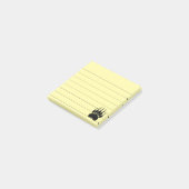 Klein zwart Beer 3x3 afdrukken Post-it® Notes (Schuin)