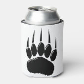 Klein zwart Beer afdrukken Blikjeskoeler (Blikje Voorkant)