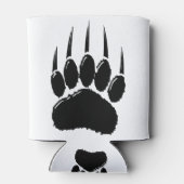 Klein zwart Beer afdrukken Blikjeskoeler (Achterkant)