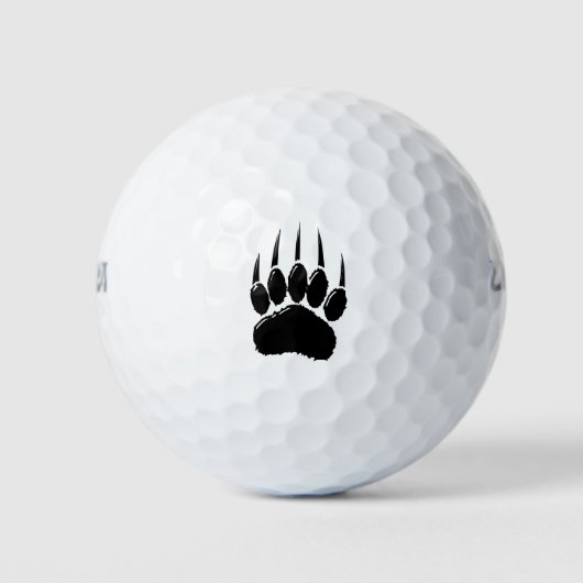 Klein zwart Beer afdrukken Golfballen (Voorkant)
